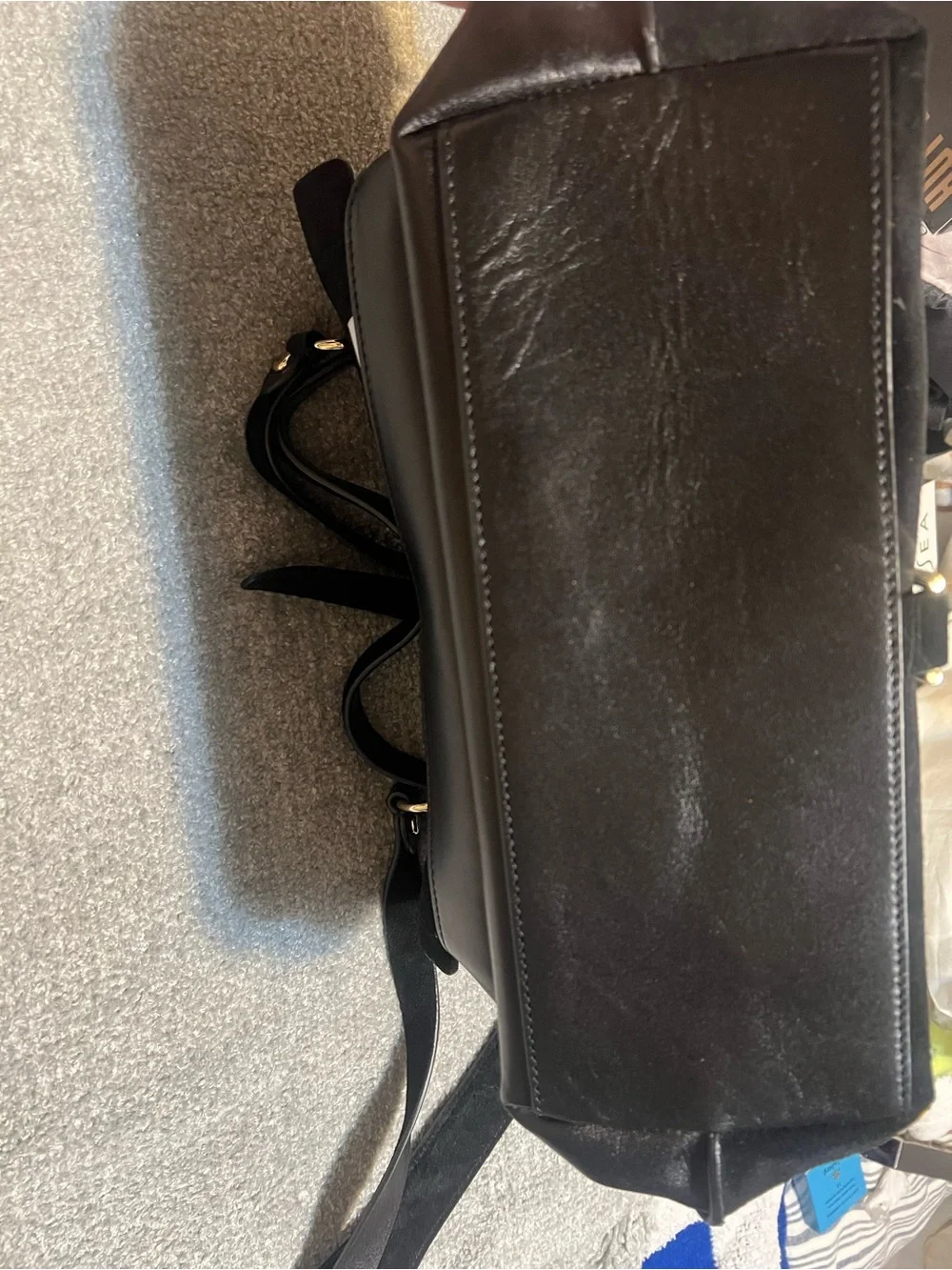 Rebecca Minkoff Black Suede Satchel Bag